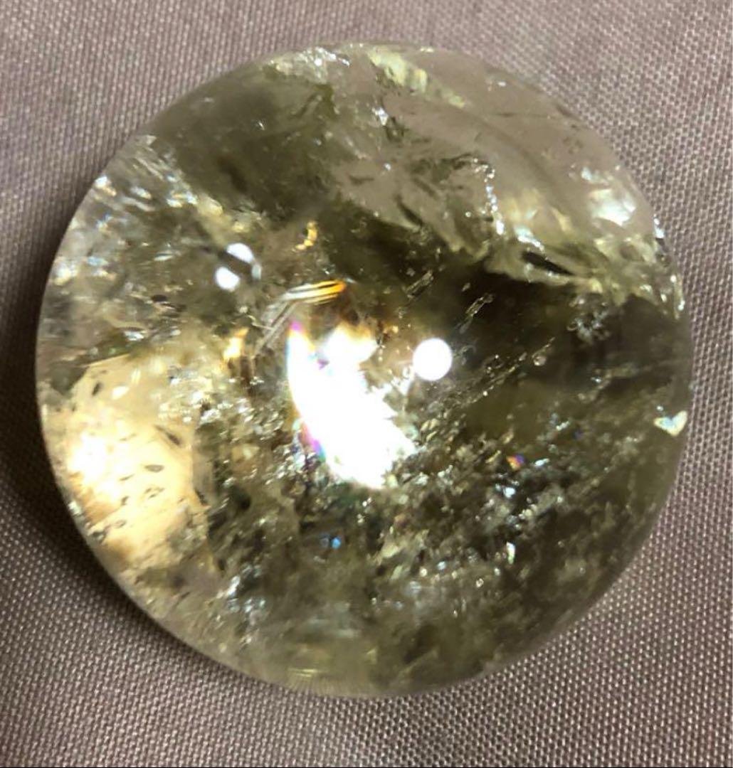 【水入り 非加熱】☆超激レア☆天然石 シトリン スーパーアイリスレインボー