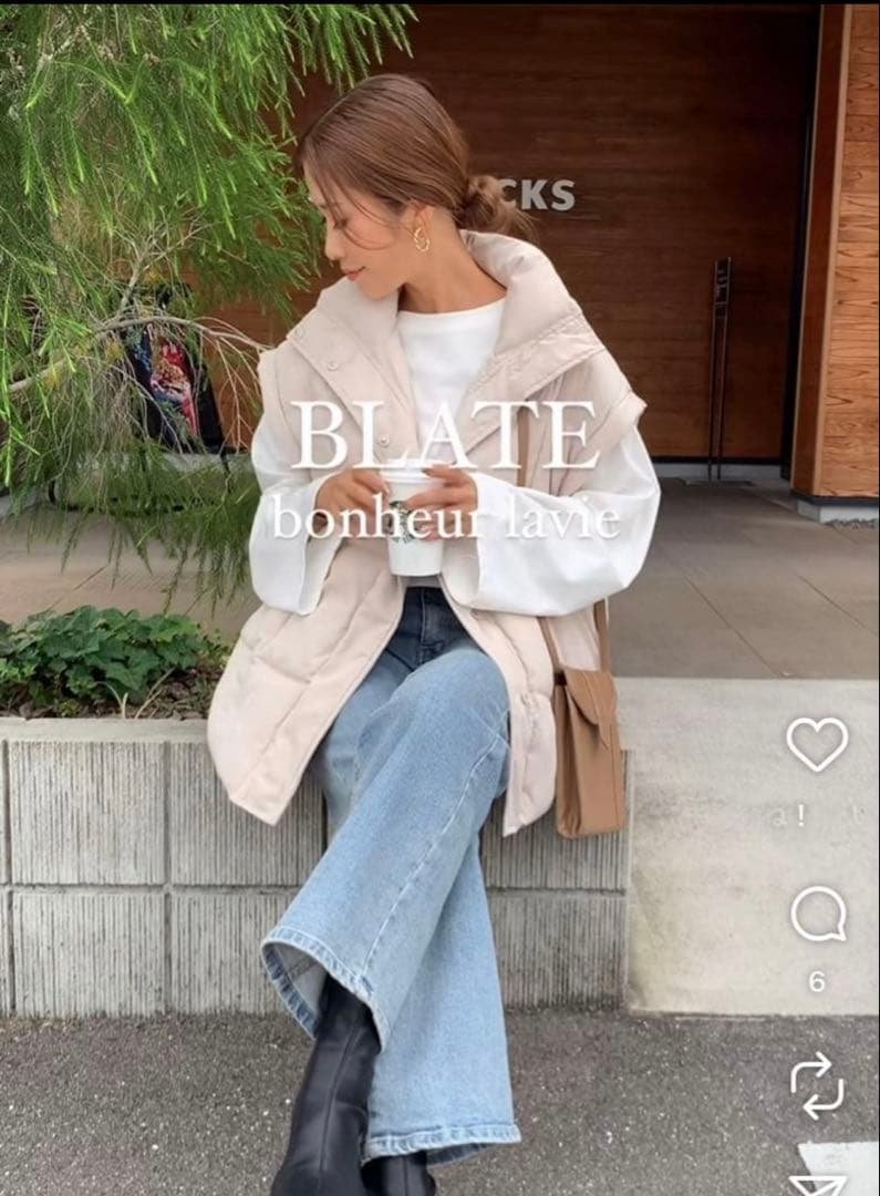 大人気♡即完売/BLATE/2WAY袖取外し中綿ベスト/中綿ブルゾン