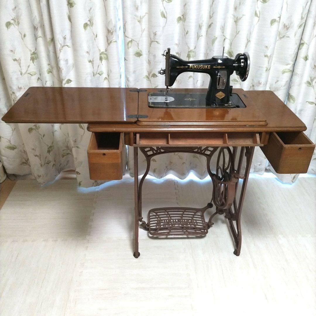 福助　FUKUSUKE 　ミシン台　　　アンティークミシン　 フクスケ