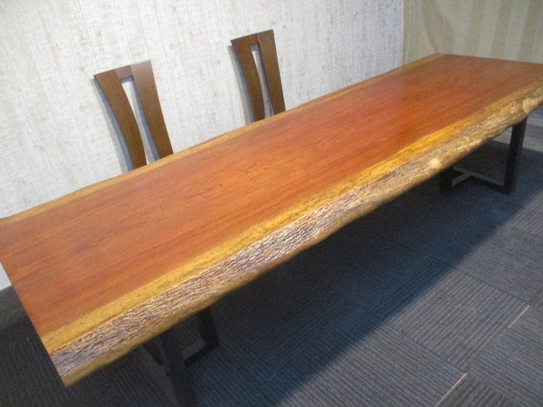 # 1276■　ブビンガ　テーブル　カウンター　ダイニング　座卓　一枚板　天板