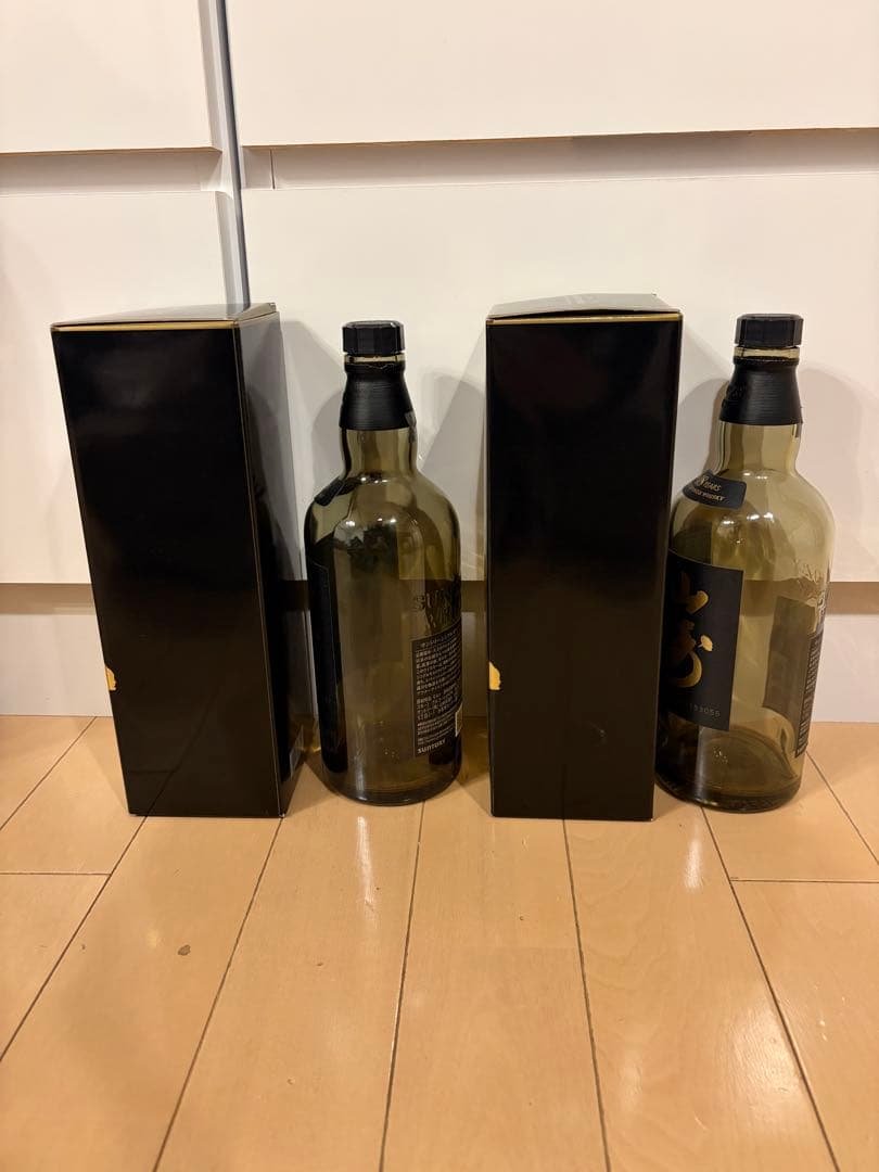 山崎 18年 ウイスキー 2本セット　空き瓶　箱付き