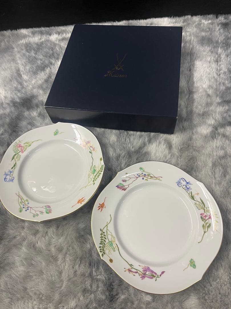 マイセン フローラ ヴェレンシュピール　プレート 2枚　ケーキ皿