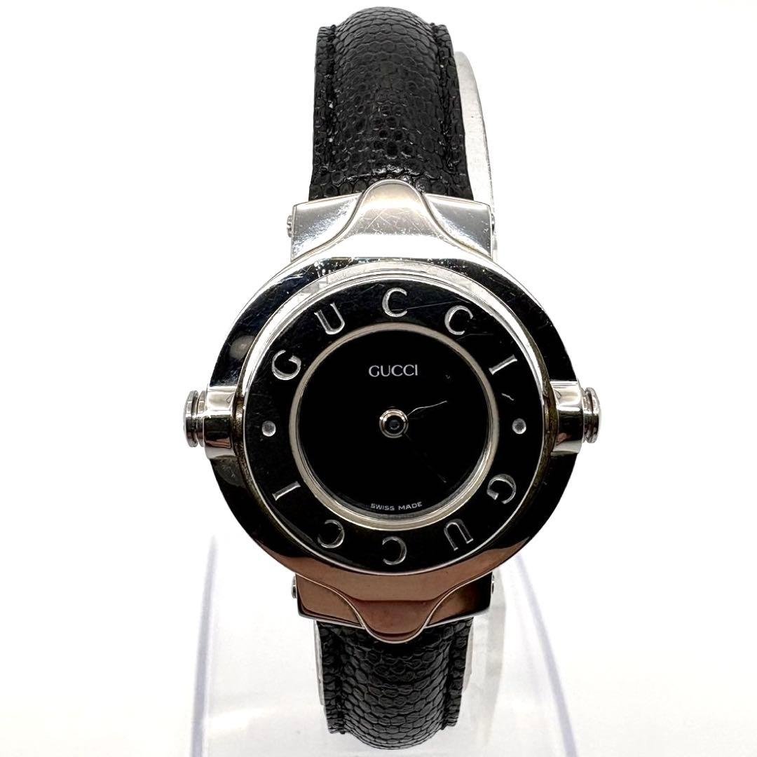 新品電池☆GUCCI グッチ 6600L ターンフェイス Gロゴ 腕時計 稼働