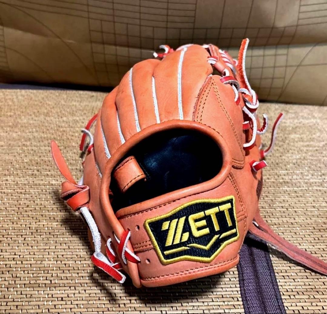 ZETT ゼット　軟式グローブ　オレンジ