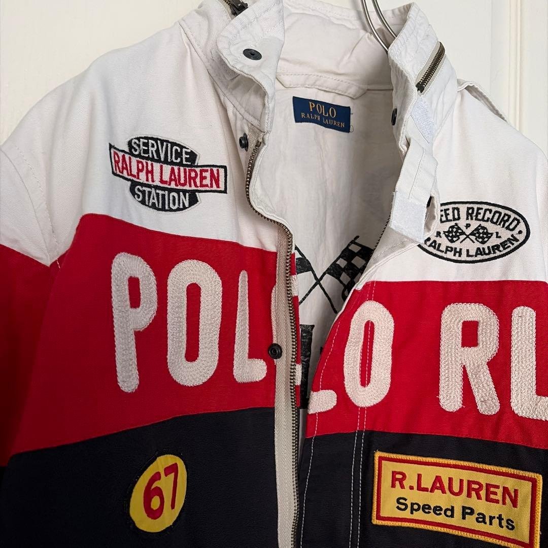 POLO RL レーシングジャケット 刺繍ワッペン多数 正規店購入 極美品