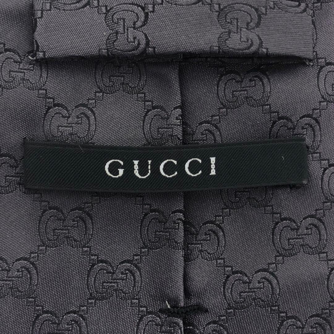 M05/018 GUCCI グッチ シルクジャガードネクタイ GG柄