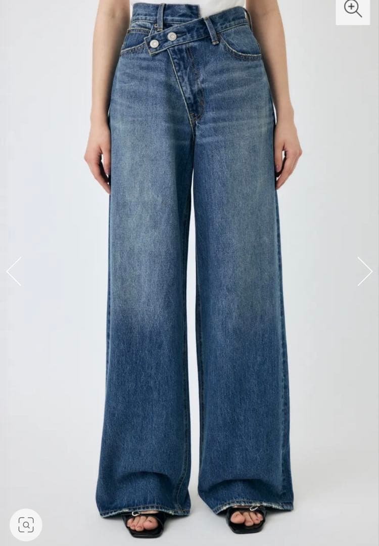 MOUSSY CROSS WAIST WIDE STRAIGHTデニム　0