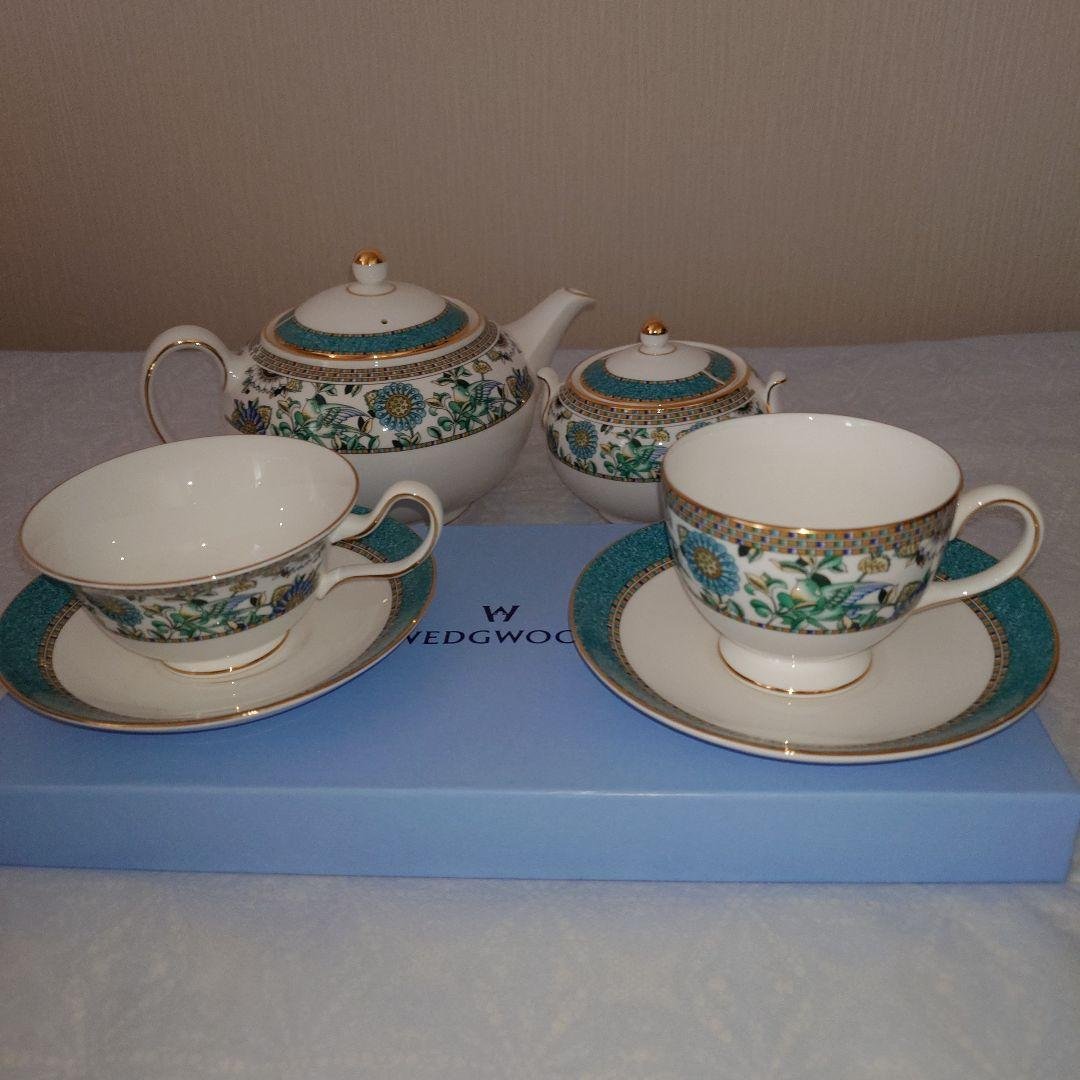 　バビロン　カップ＆ソーサー2客、ポット、シュガーポットセット