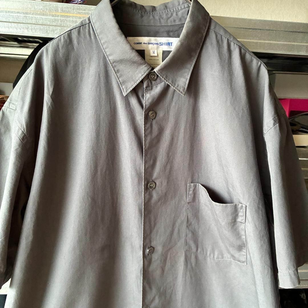 COMME des GARCONS SHIRT M グレー 半袖シャツ