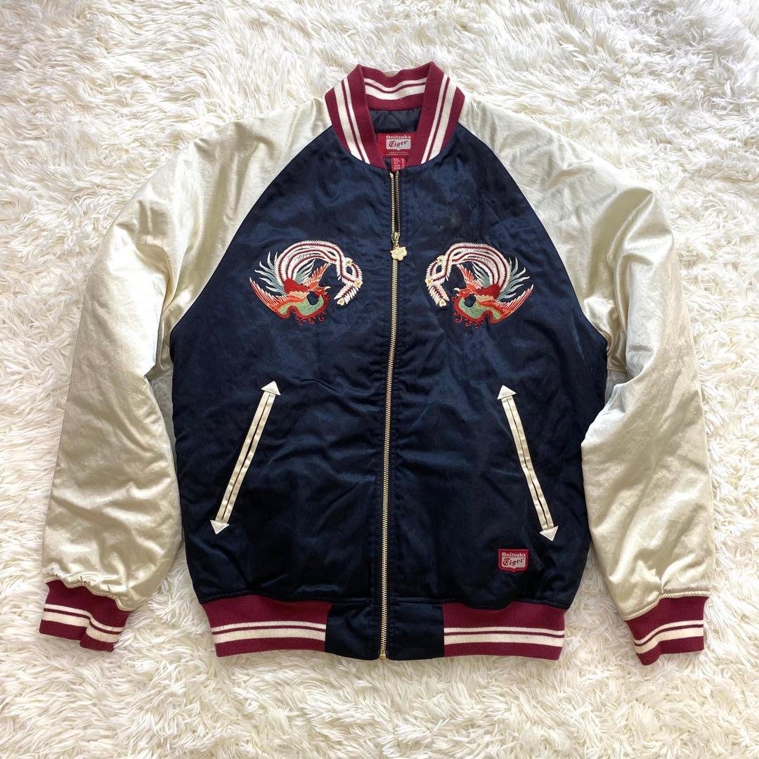 希少✨オニツカタイガー 阪神淡路大震災復興記念 鳳凰 スカジャン M