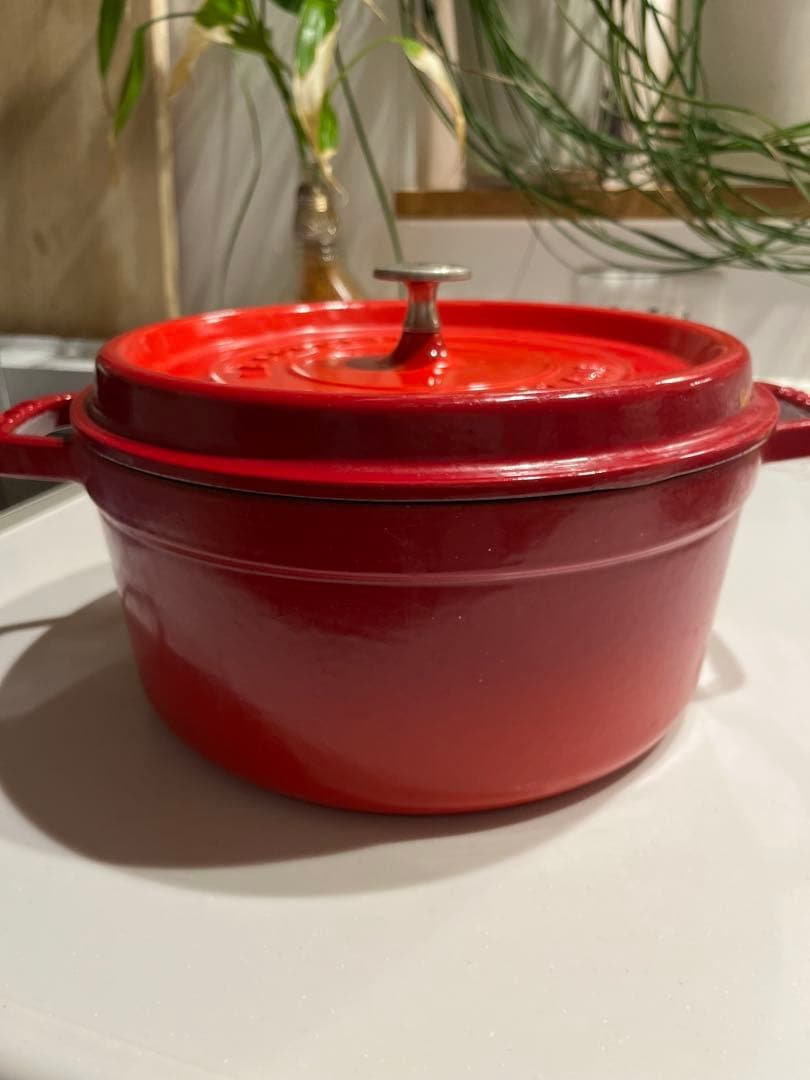 STAUB ラ・ココット 両手鍋 10.5インチ レッド