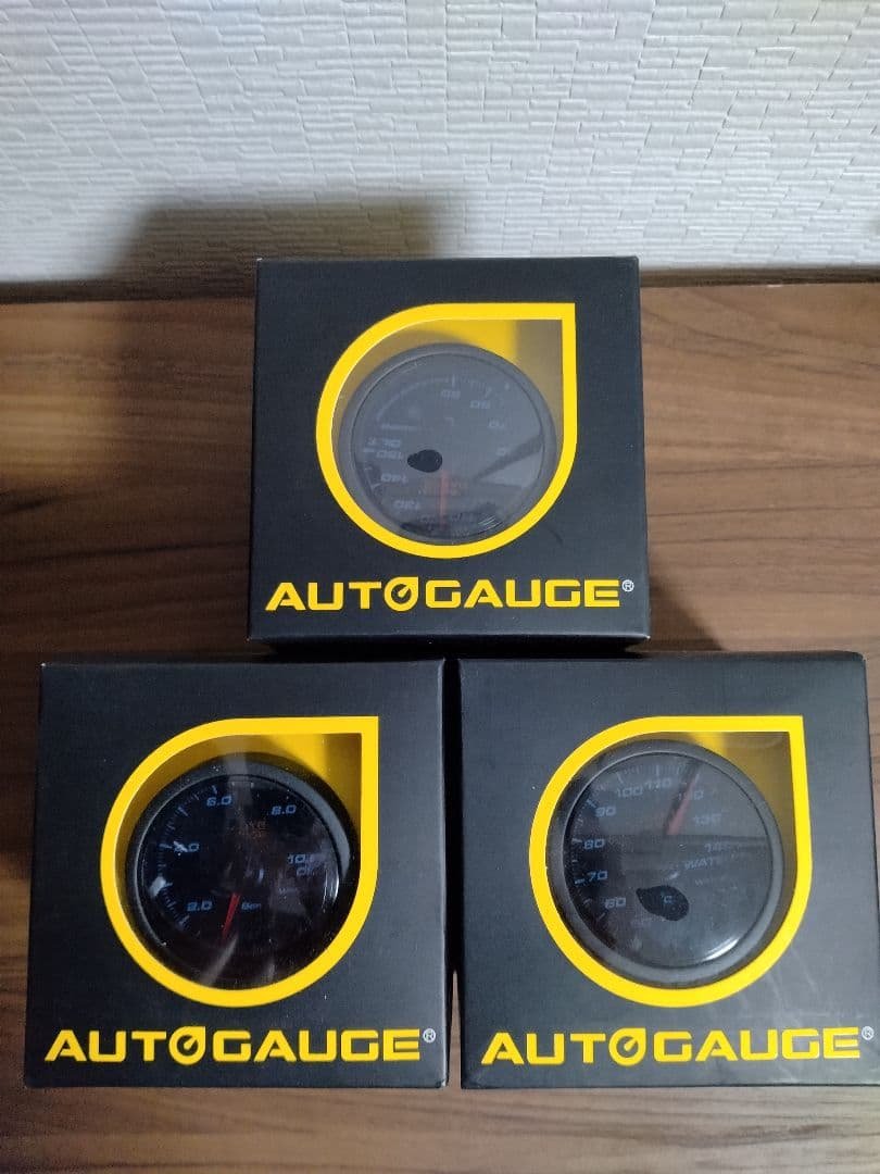 3連メーターポッド 水温計 油温計 油圧計3点セット スモークレンズ