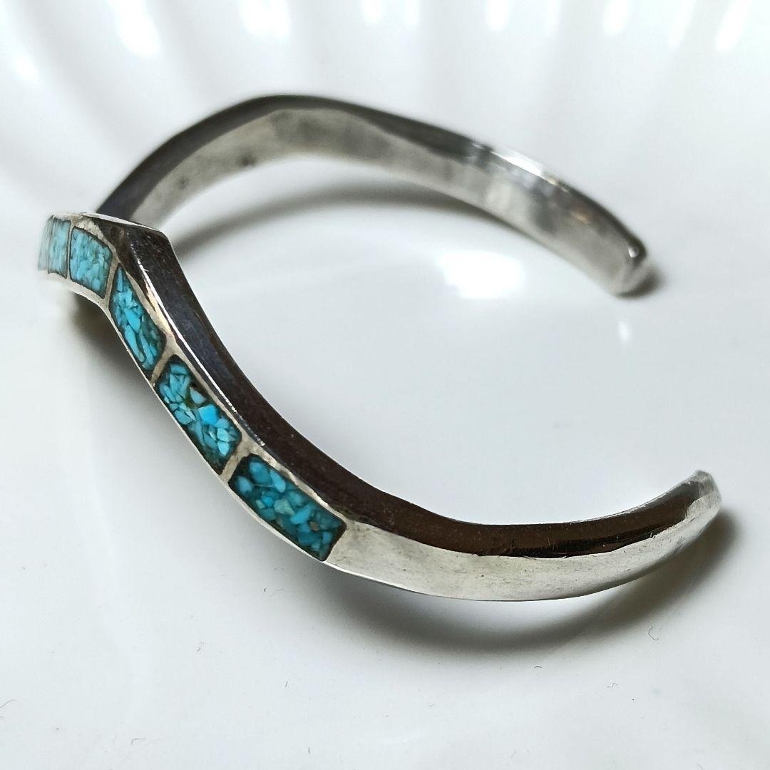 2093 NAVAJO ナバホ族 バングル ターコイズ シルバー925 VTG