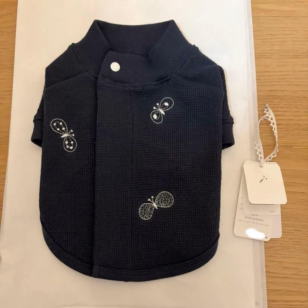 ミナペルホネン　choucho dog wear犬　服　ワッフル　ネイビー　XS