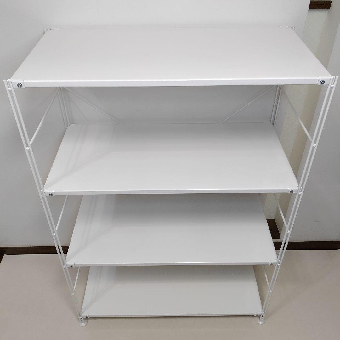 【無印良品】スチールユニットシェルフ・スチール棚セット・中 /ライトグレー(白)