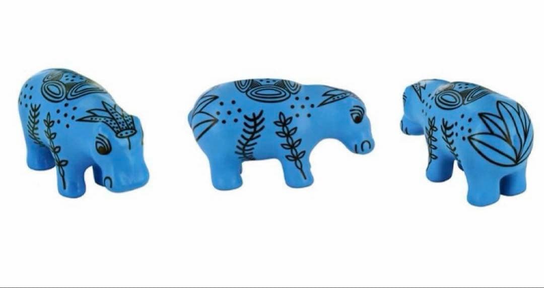 週末セール【LOUVRE】ルーブル美術館　青いカバ　エジプト古代埋蔵品　樹脂製