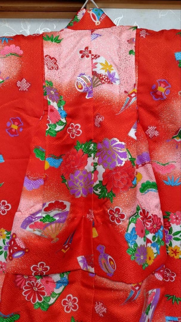 RK383アンティーク子供着物着丈72センチ裄丈35センチ正絹綺麗美品