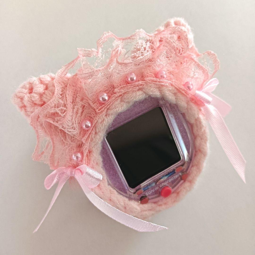 たまごっちスマート・ユニカバー　メイド風　ピンクねこちゃん　パール♡　りぼん♡