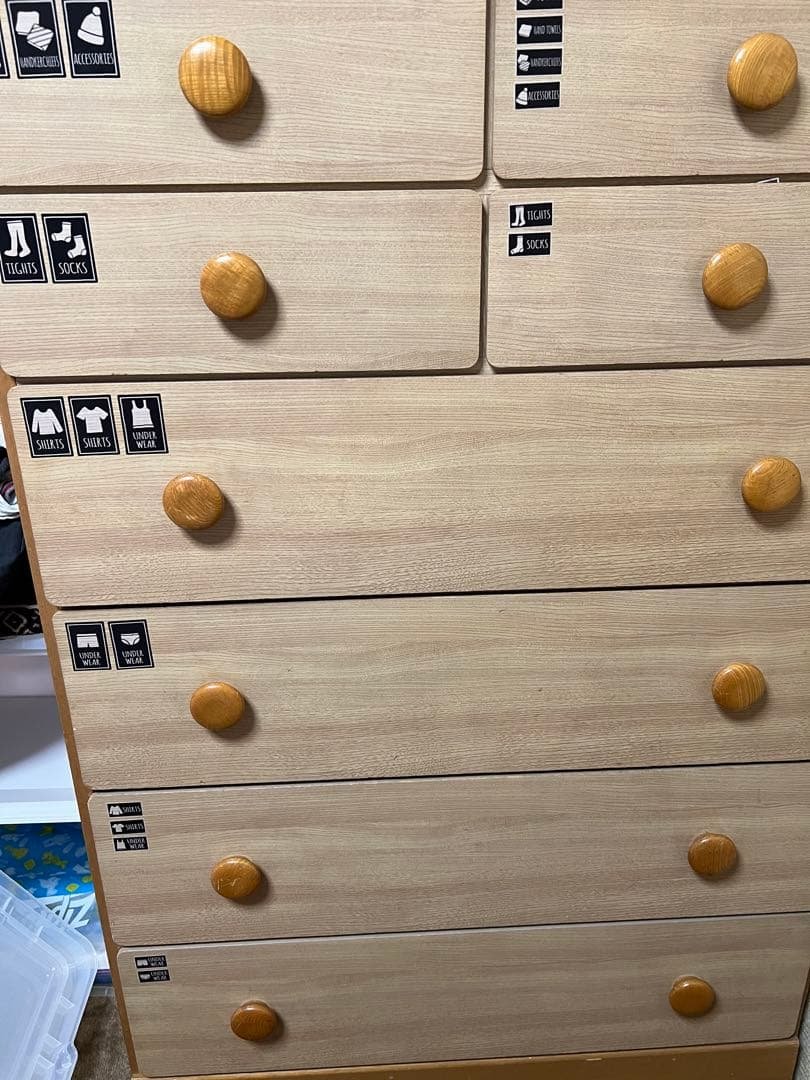 期間限定価格！ タンス（シールは綺麗に剥がせます）服タンス　オシャレ