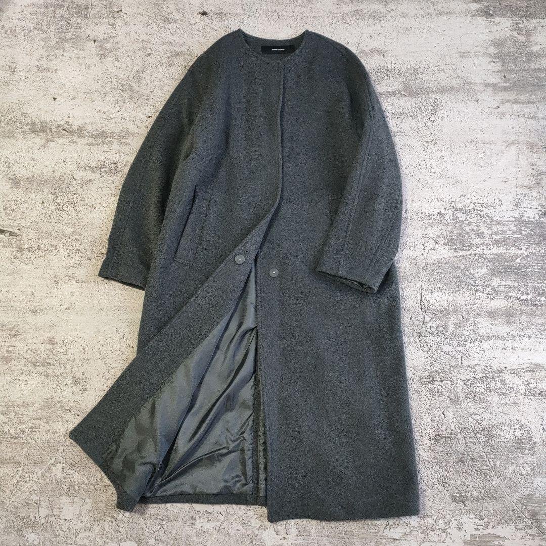 24AW ジャーナルスタンダード スーパー140ビーバーノーカラーコート