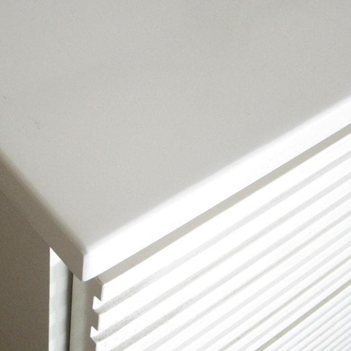 80巾　ホワイト 4段チェスト 白レール付　長期在庫商品　未使用　ルーバー