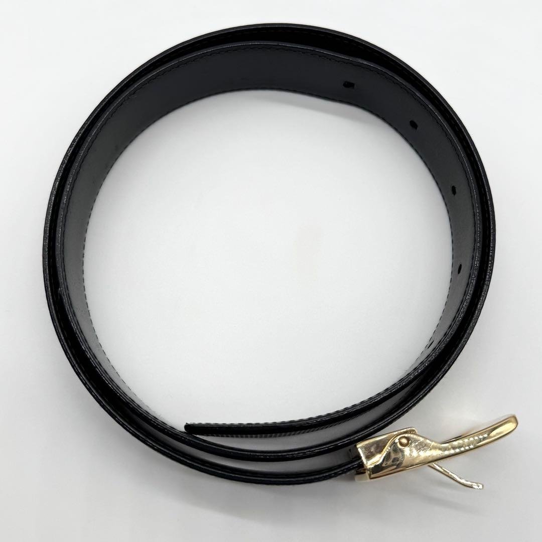 モンブラン ベルト レザー ゴールド金具 ホワイトスター 保存袋 箱 本革 黒