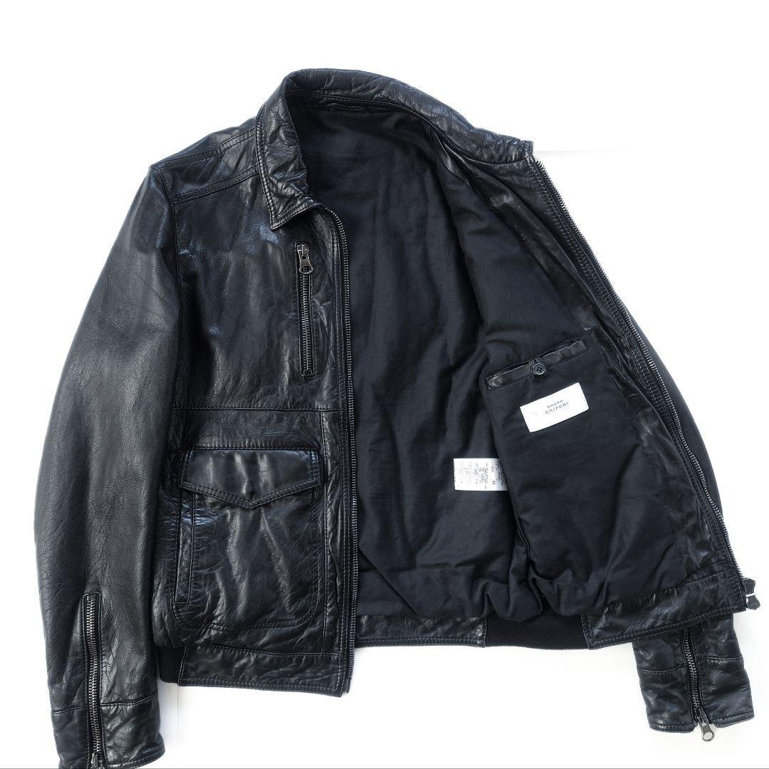 MAURO GRIFONI　羊革 ラムスキン レザージャケット　archive