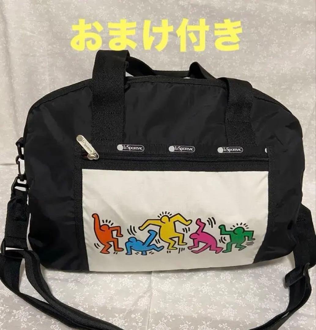 レスポ×キースヘリング　ボストンバッグ　レスポメモ帳のおまけ付き