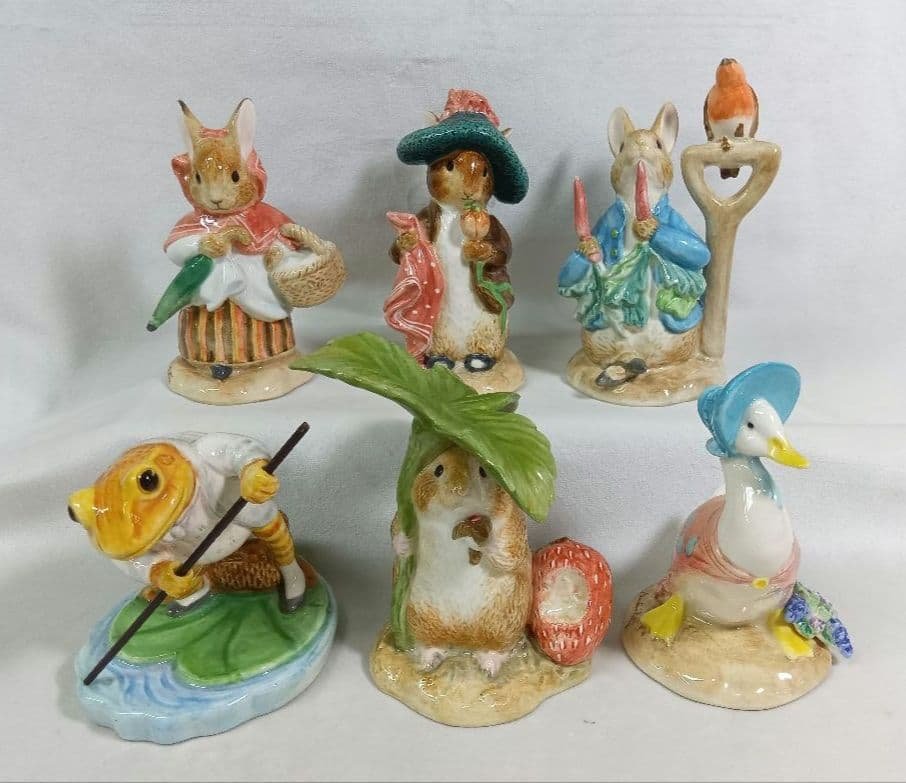 Beatrix Potter　ピーターラビット　陶器製置物　6体セット　2003