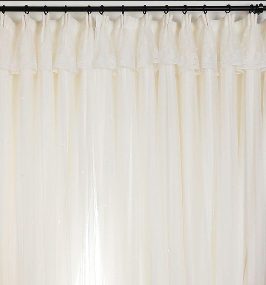 一体型カーテン　ボリューム　カーテン　オーダー　2枚入り　遮光　ドレープカーテン