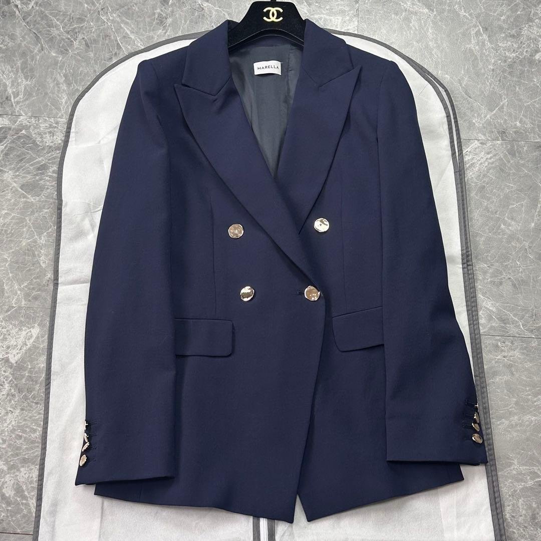 美品♡近年品 マックスマーラ セットアップ パンツ スカート 3点セット 紺