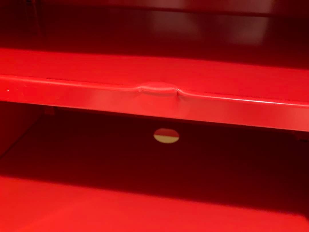 ぬかみそ　【廃盤品】IKEA PS スチールキャビネット レッド