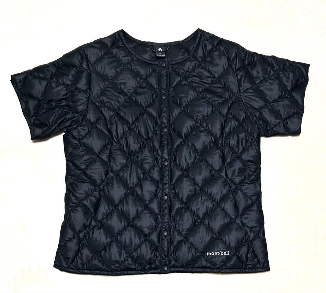 極美品　モンベル　半袖ダウンジャケット　黒 大きいサイズ