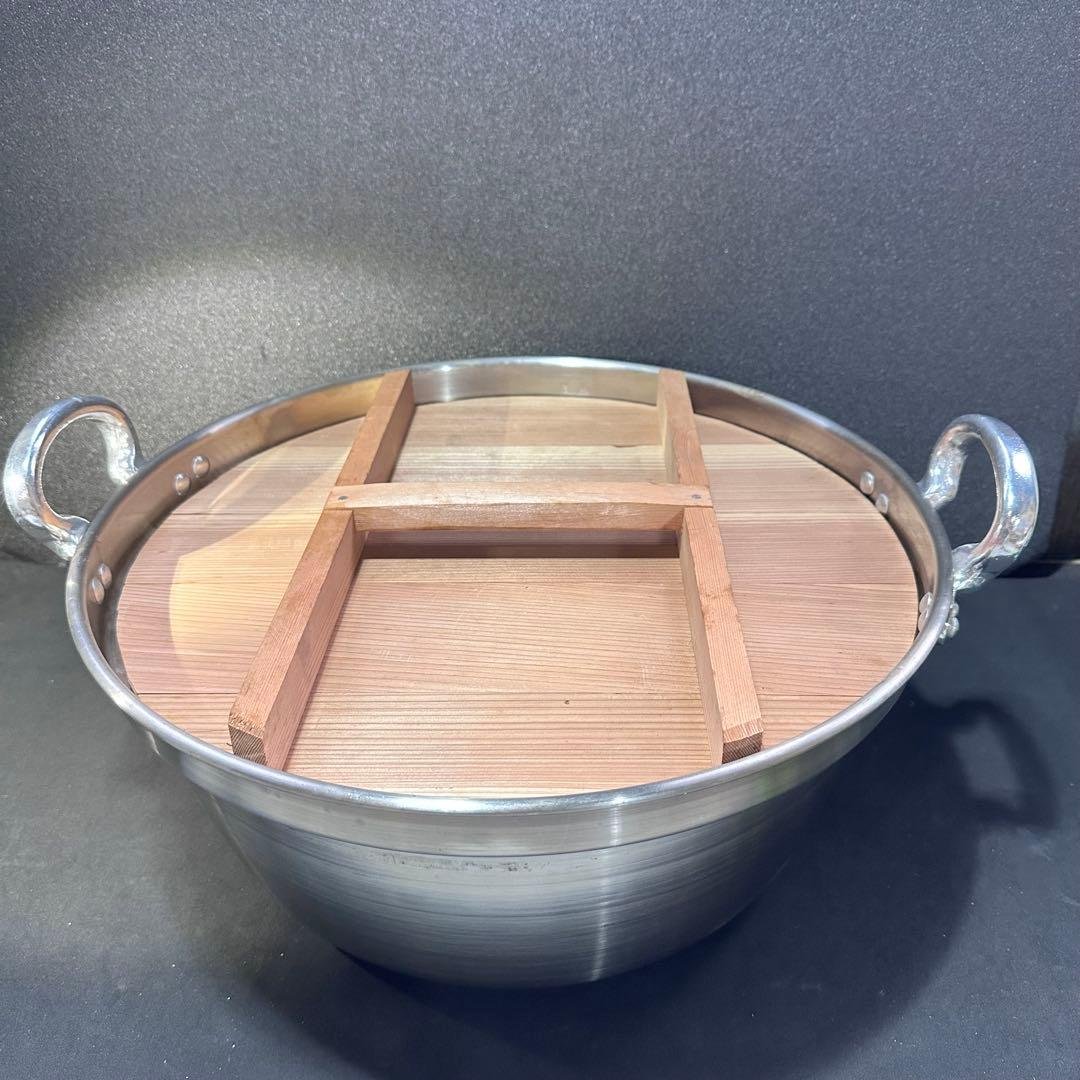 こいぬ印　中尾アルミニウム　ステンレス大鍋　蓋付き　未使用品