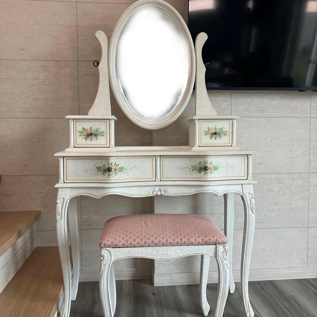 ☆ロココ調姫アンティークドレッサー 椅子付き☆