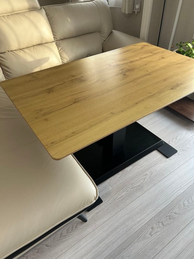 ニトリ　ガス圧式　昇降テーブル/ダイニングテーブル120㎝幅