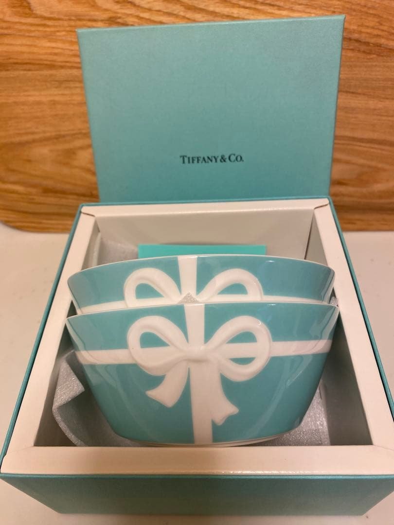 Tiffany & Co. リボンデザインボウル2個セット