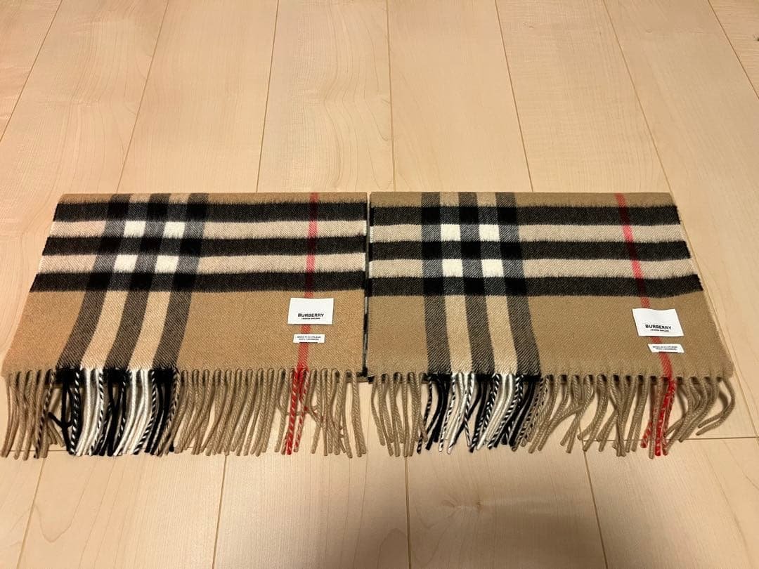 BURBERRY　バーバリー　マフラー　カシミア100％　キャメル　美品